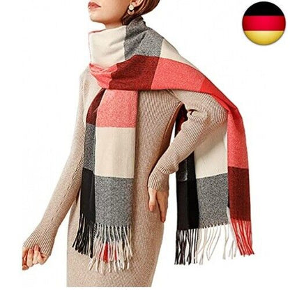 HYUET Winter Pashmina Schal Schal Damen Plaid Elegant Lange Weiche Warme