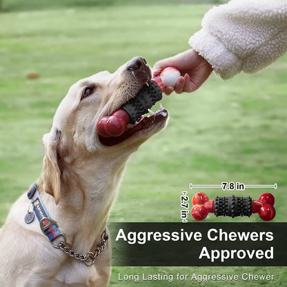 Durable Interactive Dog Toy for Aggressive Chewers - Indestructible Bone Design for Medium and Large Dogs by Dinosam