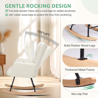 Teddy Fabric Gliding Rocking Chair