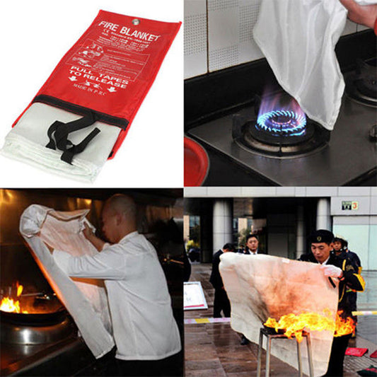 Fire Blanket 1x1m Emergency Survival Safety Fires Glass Fiber Clothing 0.45mm PRE Emergency Survival Fire Shelter Fire Blanket