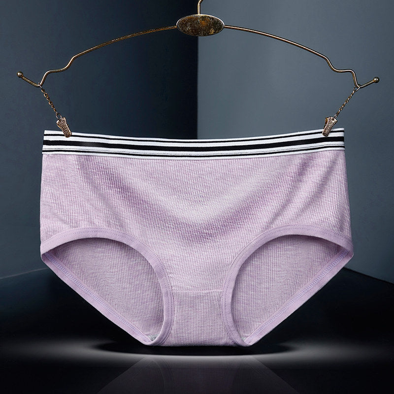 Women's Simple Threaded Cotton Underwear