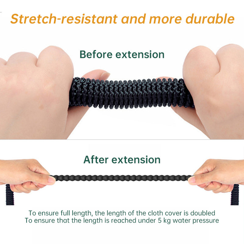 100 - ft Expandable Garden Hose with Nozzle. Light, Durable & Kink - Free for Car Wash & Outdoor Watering