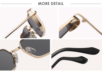 Metal Punk Square Sunglasses