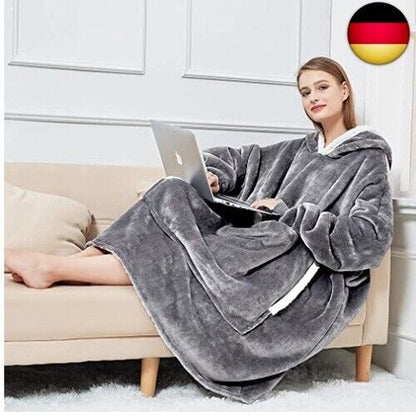 Oversized Hoodie Damen,Weich Flanell Hoodies Decke Damen,Mit Übergroßer T