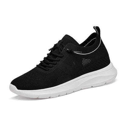 Indoor height increasing sports and leisure shoes for men white invisible height increasing shoes 7CM