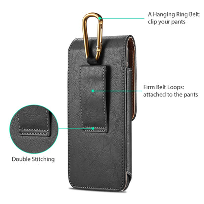 Universal Pouch Leather Phone Case For iPhone XS 11 Pro Max 6 7 8 Plus Waist Bag Magnetic Belt Clip Holster Cover for Redmi Note