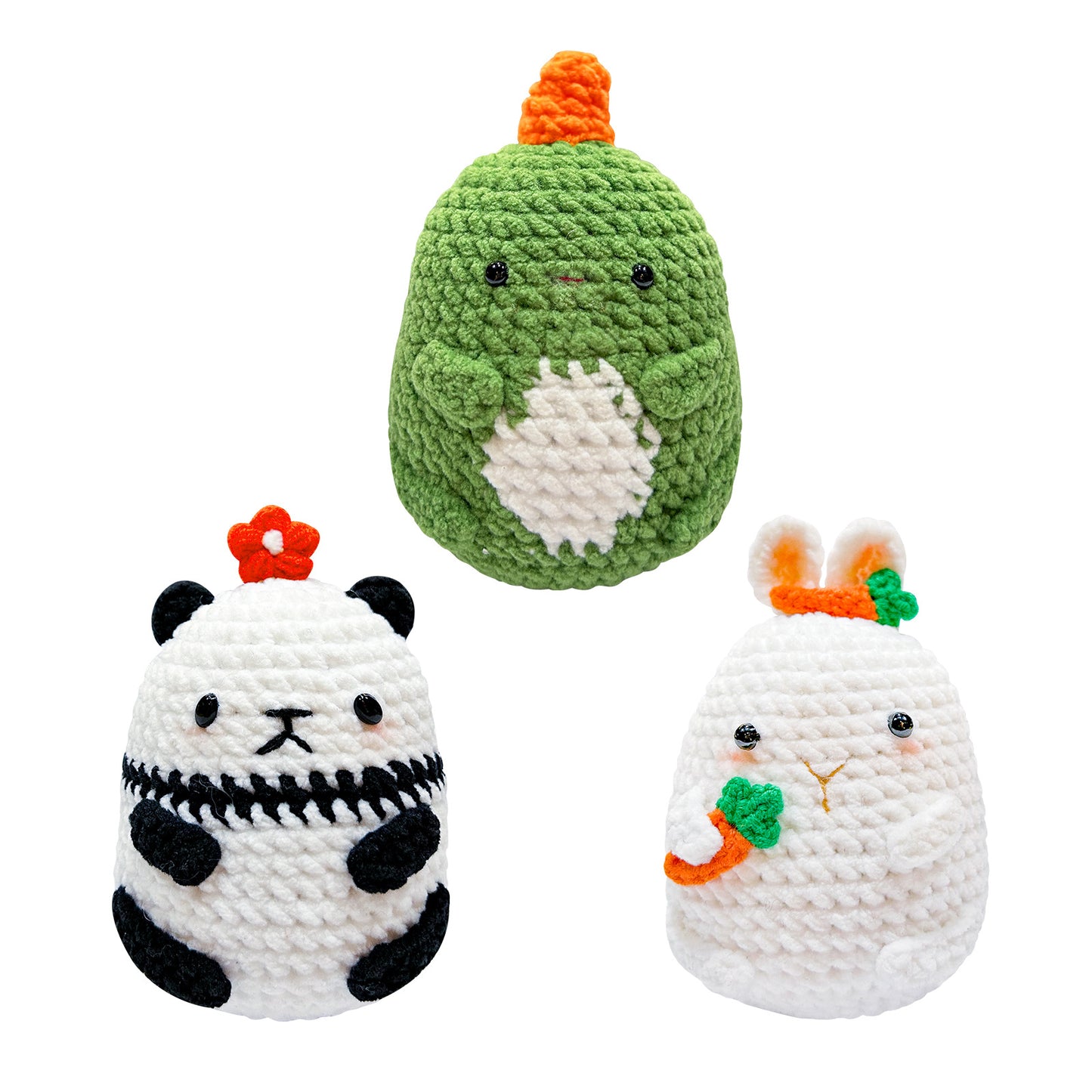 Three Pieces Crochet Small Animal Doll Woven Material Kit