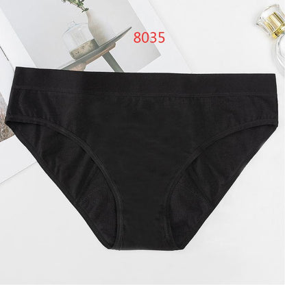 Women's Mid-waist Side Leakage Prevention Briefs Cotton Crotch Breathable