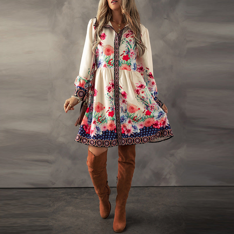 European And American Leisure Versatile Printed Dress