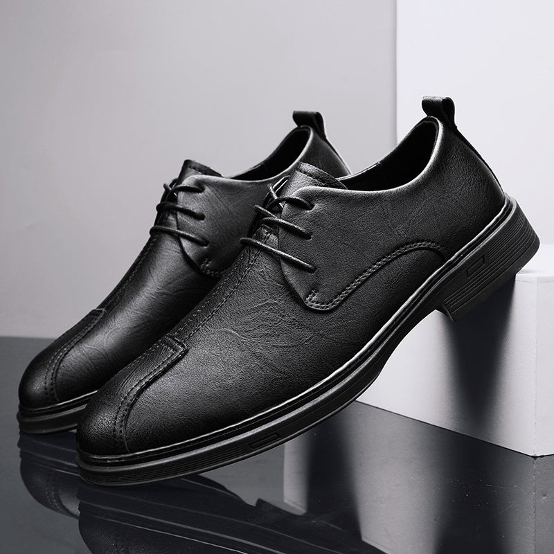 Plus Size Men's Casual Shoes Genuine Leather Lace-up Soft Bottom