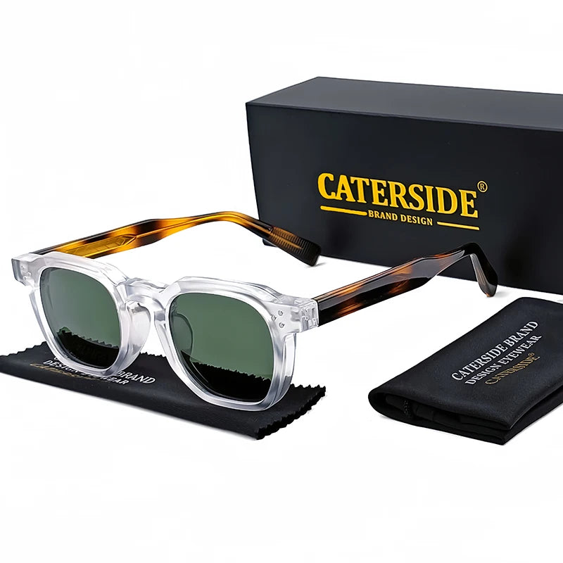 CATERSIDE New Square Punk Sunglasses Men Retro Personalized Design Sun Glasses Women Fashion Party Business Festival Gift UV400