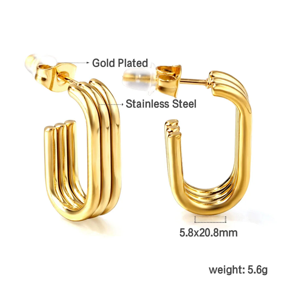 LUXUKISSKIDS Gold Color Luxury Hoop Earrings Aesthetic Hyperbole Big Round Statements Earrings Modern Fashion Korea Jewelry Gift