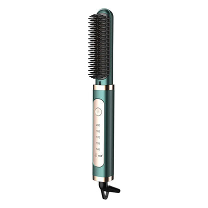 Dropshipping Electric Hair Straightener Hot Comb Brush Negative Ion Heating Hair Straightening Curler Brush