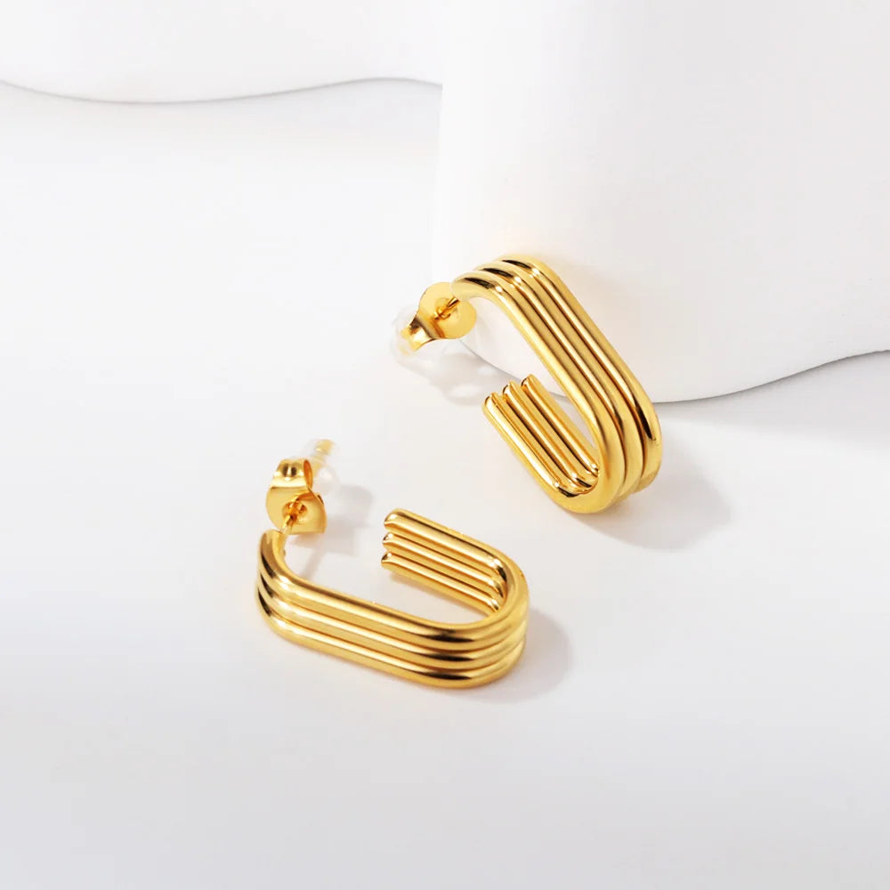 LUXUKISSKIDS Gold Color Luxury Hoop Earrings Aesthetic Hyperbole Big Round Statements Earrings Modern Fashion Korea Jewelry Gift