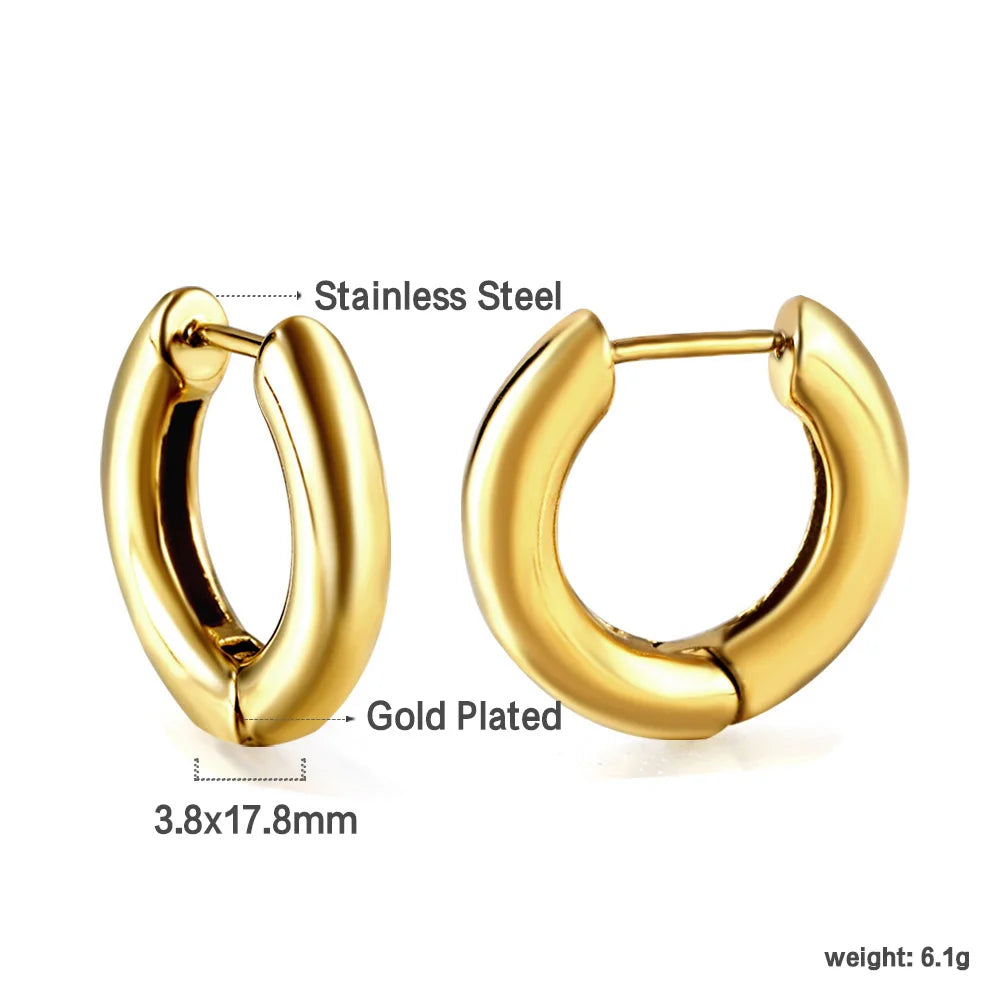 LUXUKISSKIDS Gold Color Luxury Hoop Earrings Aesthetic Hyperbole Big Round Statements Earrings Modern Fashion Korea Jewelry Gift