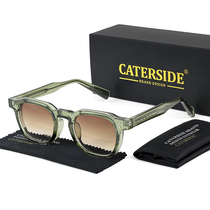 CATERSIDE New Square Punk Sunglasses Men Retro Personalized Design Sun Glasses Women Fashion Party Business Festival Gift UV400