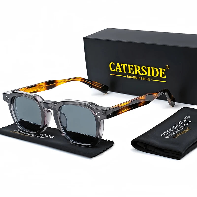 CATERSIDE New Square Punk Sunglasses Men Retro Personalized Design Sun Glasses Women Fashion Party Business Festival Gift UV400