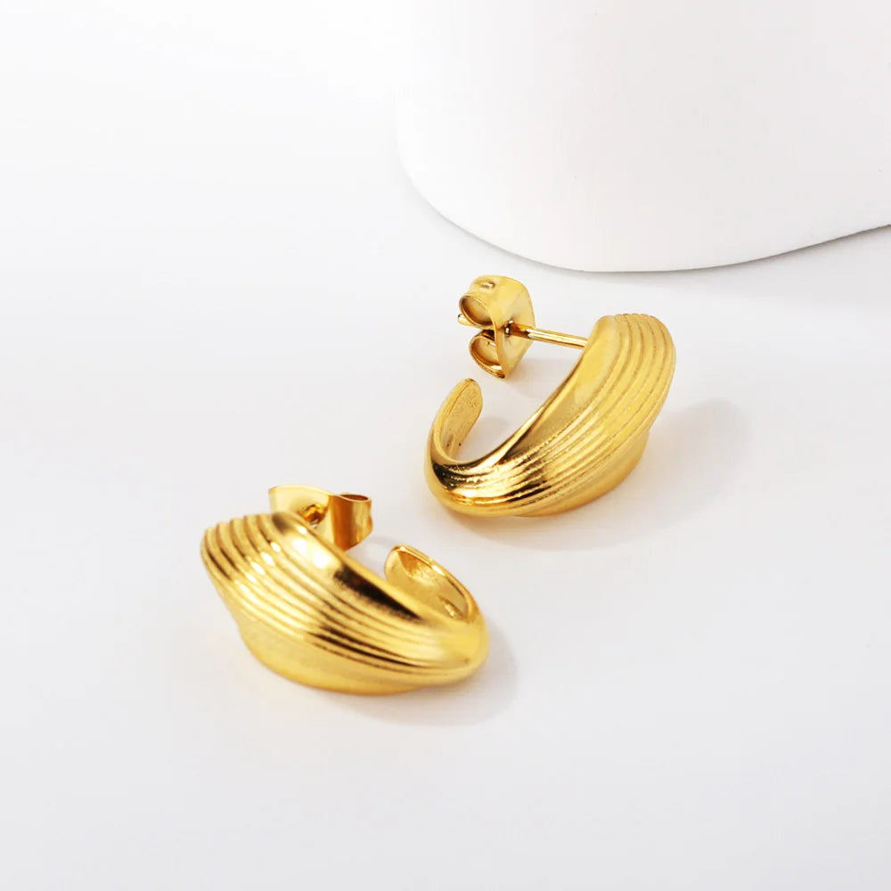 LUXUKISSKIDS Gold Color Luxury Hoop Earrings Aesthetic Hyperbole Big Round Statements Earrings Modern Fashion Korea Jewelry Gift