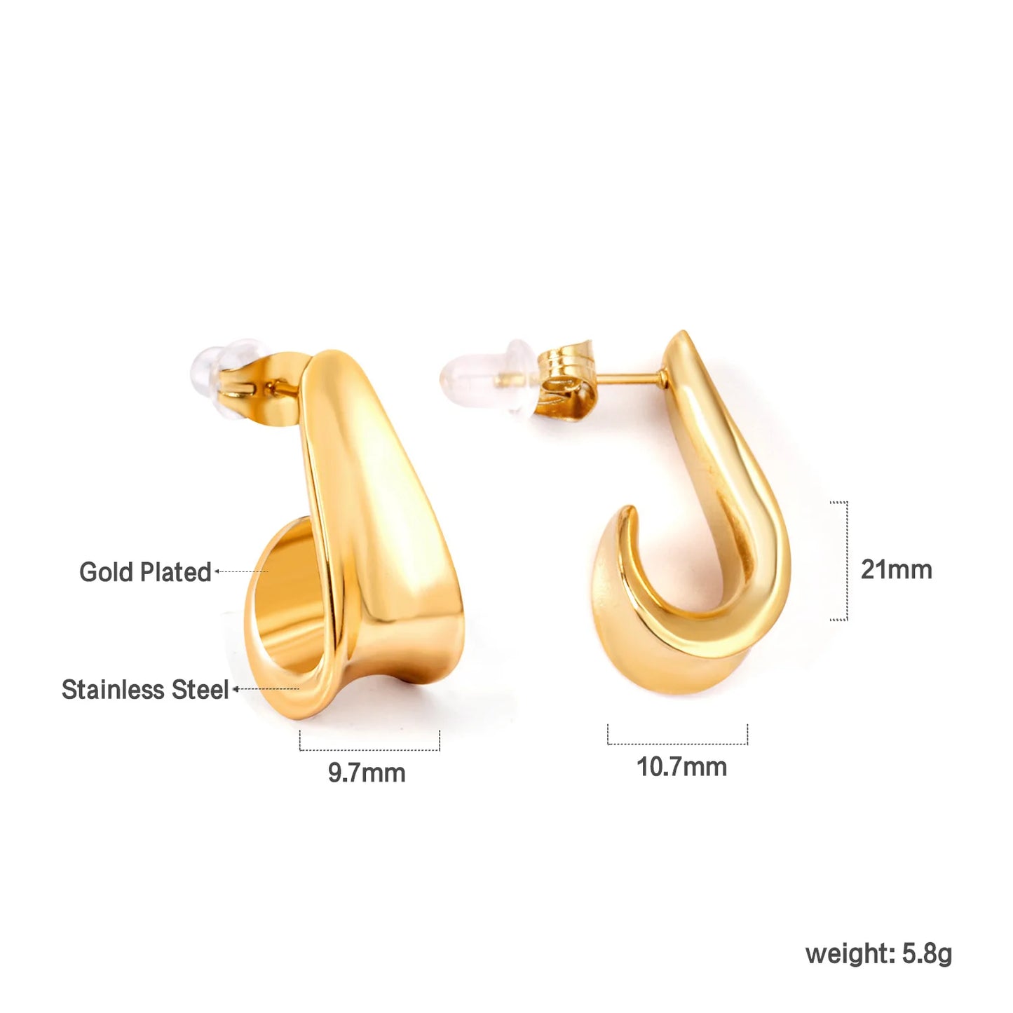 LUXUKISSKIDS Gold Color Luxury Hoop Earrings Aesthetic Hyperbole Big Round Statements Earrings Modern Fashion Korea Jewelry Gift