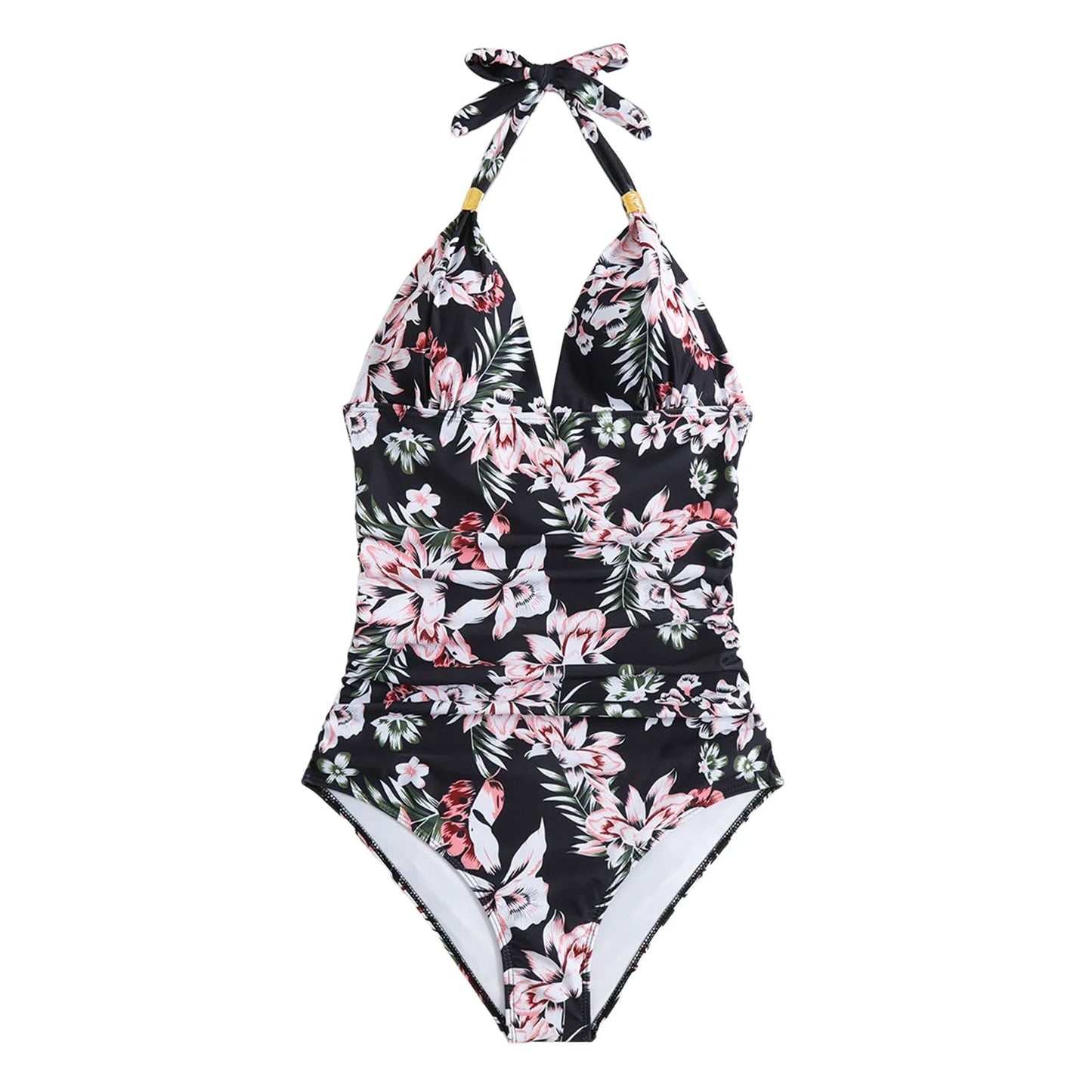 Bathing Suits For Girls Women'S Onepiece Swimsuits Tummy High Waisted Bathing Suit Wrap Tie Back Monokini Maillot De Bain Femme