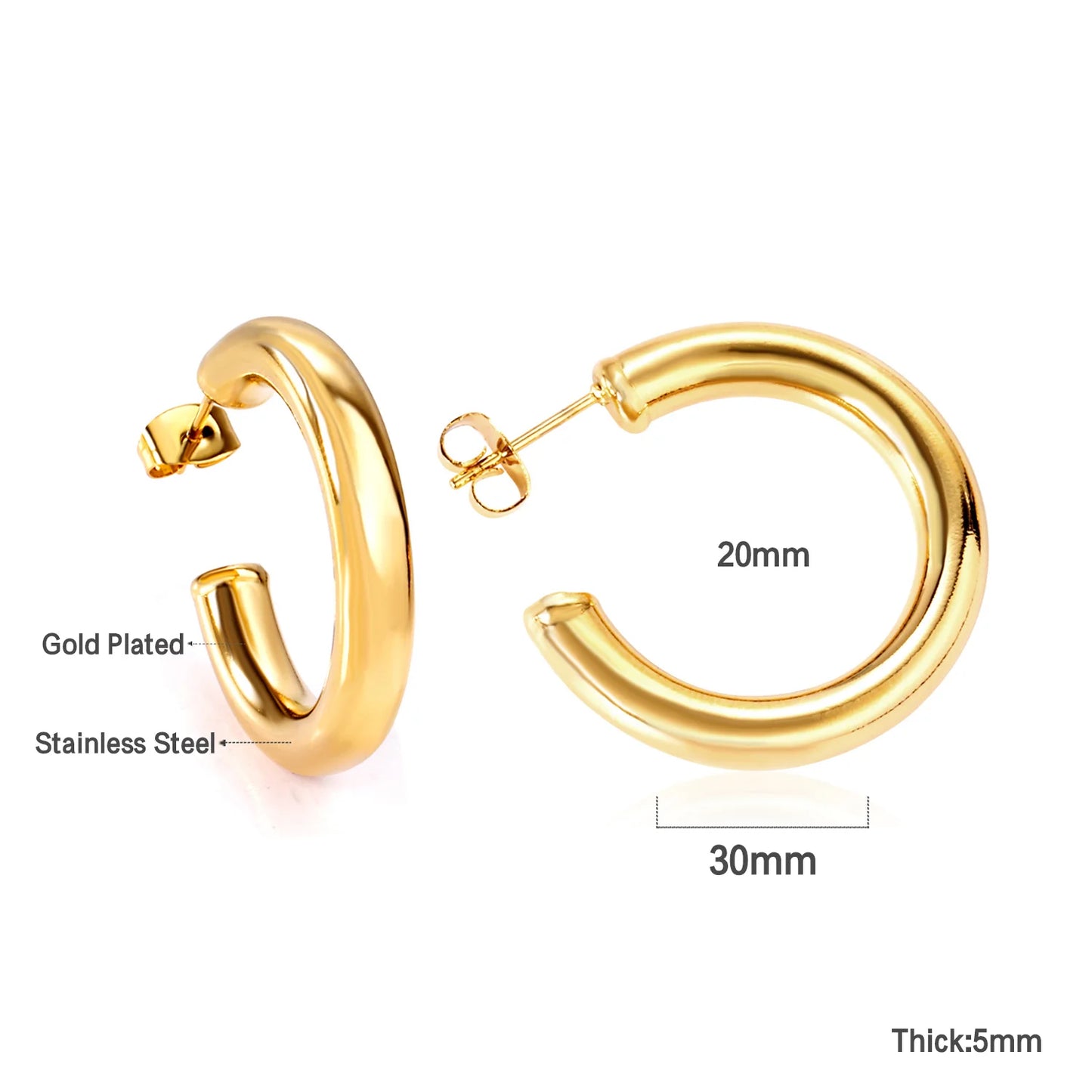 LUXUKISSKIDS Gold Color Luxury Hoop Earrings Aesthetic Hyperbole Big Round Statements Earrings Modern Fashion Korea Jewelry Gift