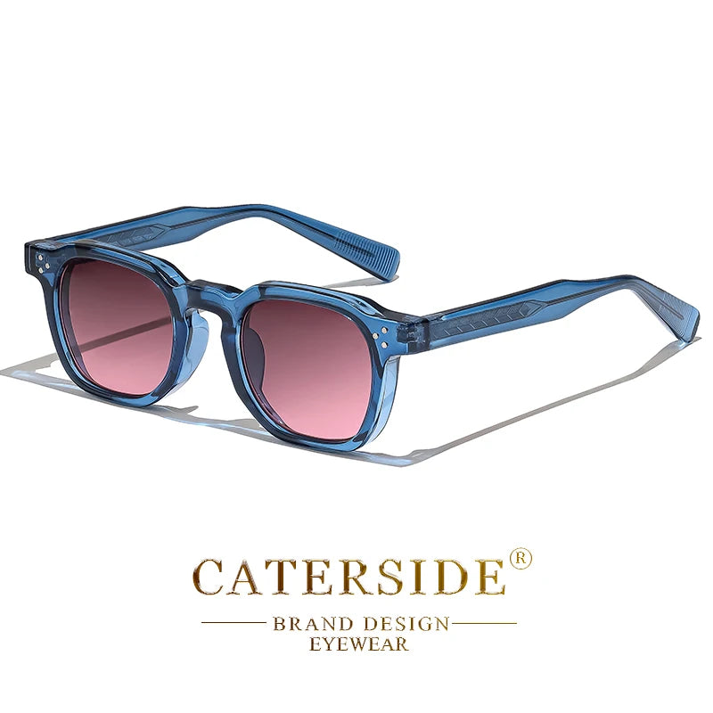 CATERSIDE New Square Punk Sunglasses Men Retro Personalized Design Sun Glasses Women Fashion Party Business Festival Gift UV400