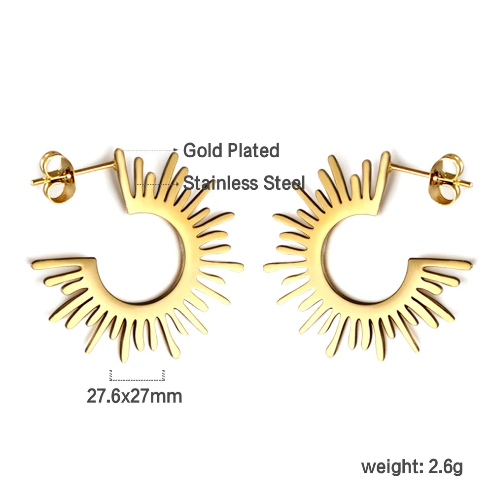 LUXUKISSKIDS Gold Color Luxury Hoop Earrings Aesthetic Hyperbole Big Round Statements Earrings Modern Fashion Korea Jewelry Gift