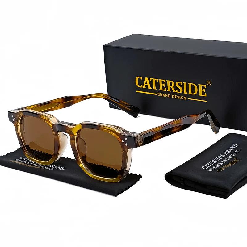 CATERSIDE New Square Punk Sunglasses Men Retro Personalized Design Sun Glasses Women Fashion Party Business Festival Gift UV400