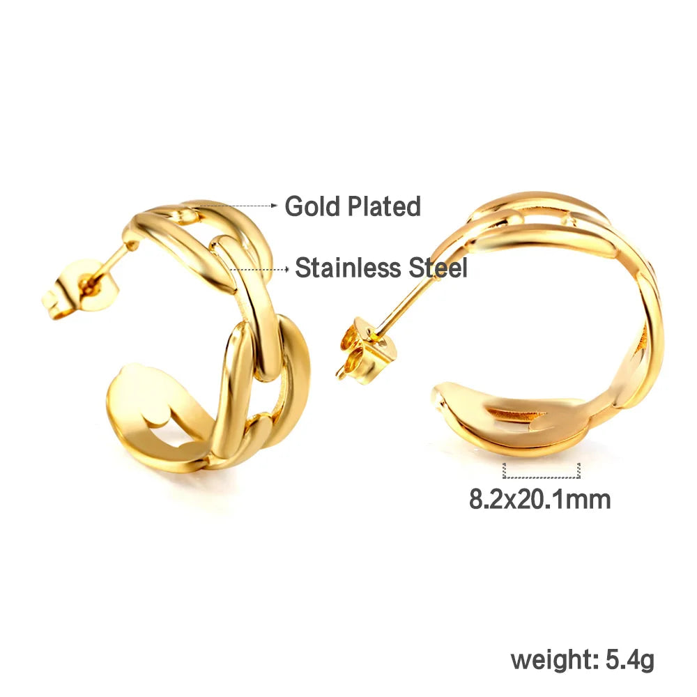 LUXUKISSKIDS Gold Color Luxury Hoop Earrings Aesthetic Hyperbole Big Round Statements Earrings Modern Fashion Korea Jewelry Gift