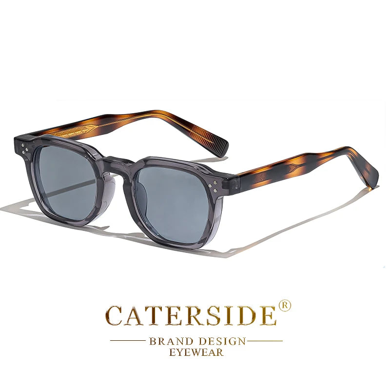 CATERSIDE New Square Punk Sunglasses Men Retro Personalized Design Sun Glasses Women Fashion Party Business Festival Gift UV400