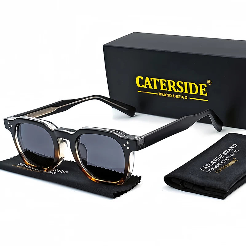 CATERSIDE New Square Punk Sunglasses Men Retro Personalized Design Sun Glasses Women Fashion Party Business Festival Gift UV400