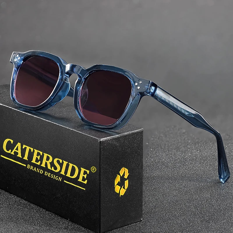 CATERSIDE New Square Punk Sunglasses Men Retro Personalized Design Sun Glasses Women Fashion Party Business Festival Gift UV400