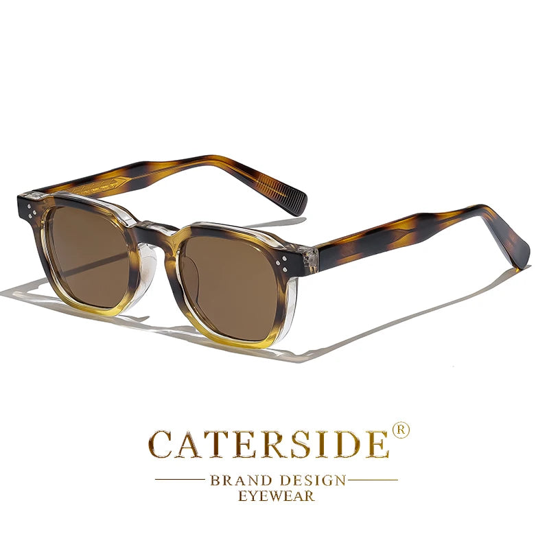 CATERSIDE New Square Punk Sunglasses Men Retro Personalized Design Sun Glasses Women Fashion Party Business Festival Gift UV400