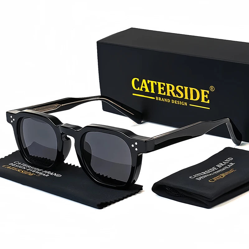 CATERSIDE New Square Punk Sunglasses Men Retro Personalized Design Sun Glasses Women Fashion Party Business Festival Gift UV400