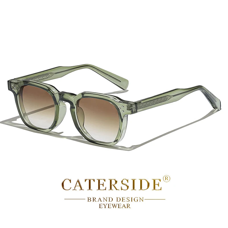 CATERSIDE New Square Punk Sunglasses Men Retro Personalized Design Sun Glasses Women Fashion Party Business Festival Gift UV400