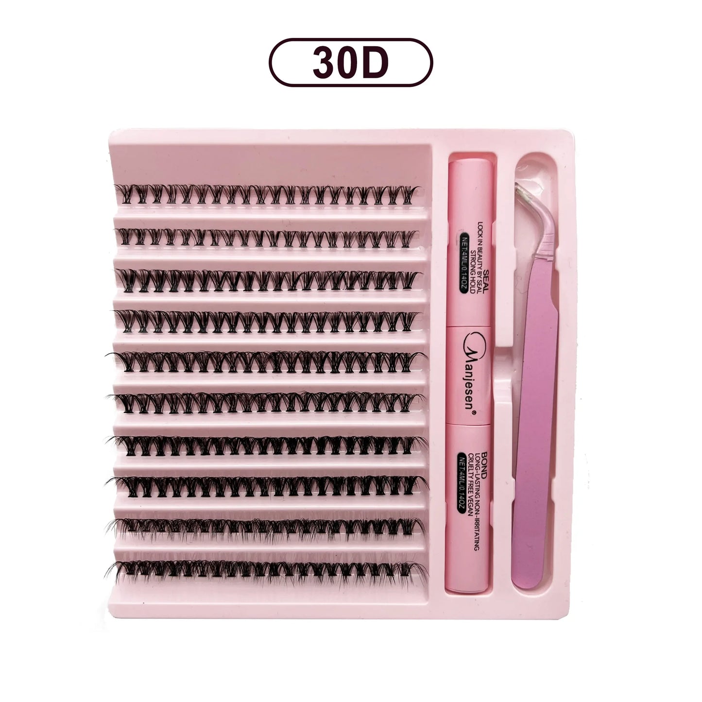 DIY Lashes Extension Kit Eyelashes 200 PCS Clusters Lash Bond and Seal Makeup Tools for Gluing Lashes Gluing Glue Accessories