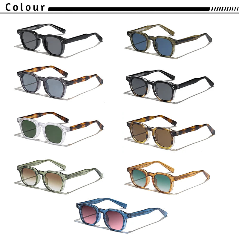 CATERSIDE New Square Punk Sunglasses Men Retro Personalized Design Sun Glasses Women Fashion Party Business Festival Gift UV400