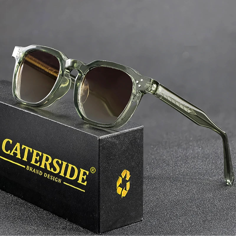 CATERSIDE New Square Punk Sunglasses Men Retro Personalized Design Sun Glasses Women Fashion Party Business Festival Gift UV400