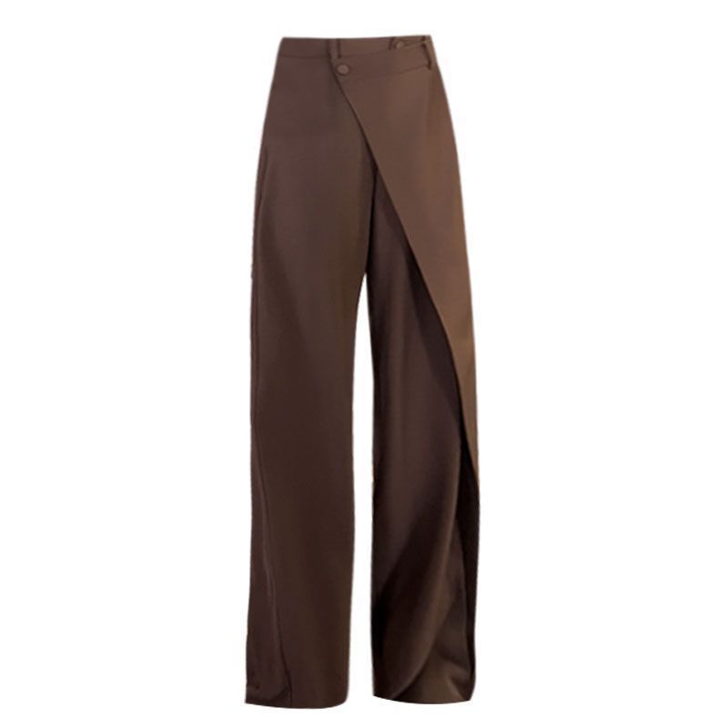 Irregular Wide-leg Pants Ins Fashion Loose Trousers Women's Clothing