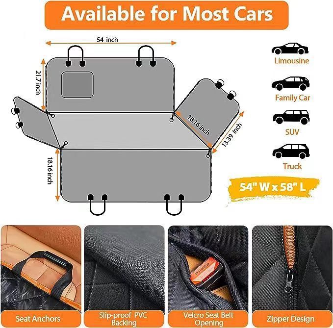 Pet Mat Car Rear Seat Cushion Water And Dirt Resistant Anti-bite