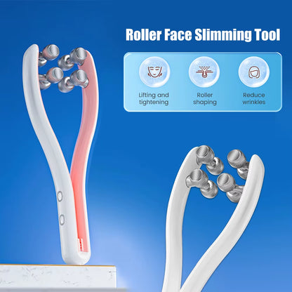 Facial Roller Face Lifting Massage Machine Y Shape V Face anti Double Chin Reduction Full Body Massager Skin Care Beauty Tool ﻿