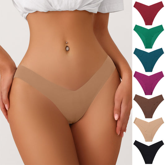 Seamless Ice Silk Underwear Women's Cotton Crotch Breathable Underwear