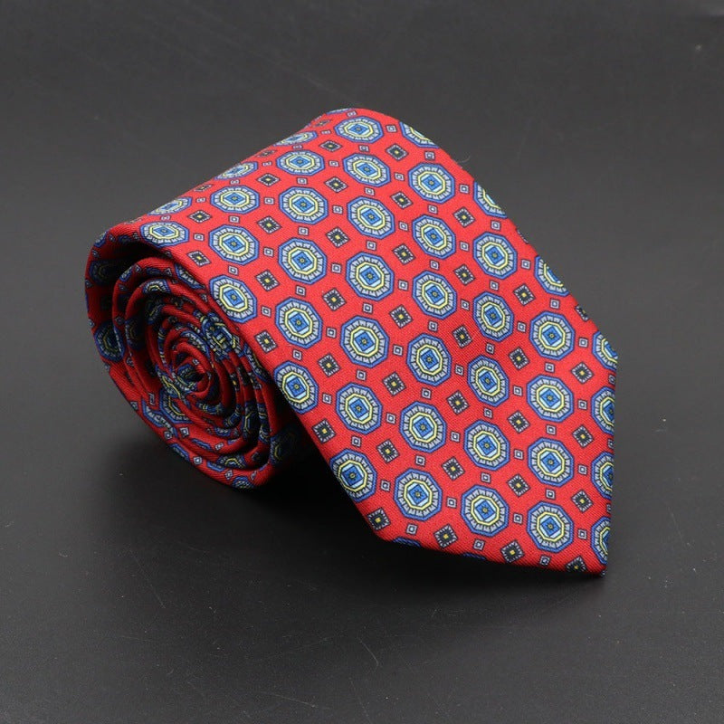 Super Soft Bohemian Silk Ties Men's Fashion 75mm Necktie