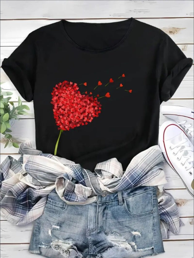 Love Valentine'S Day T-Shirt,   Couple T-Shirt, Couple Christmas, Fashion Casual T-Shirt, Short-Sleeved T-Shirt