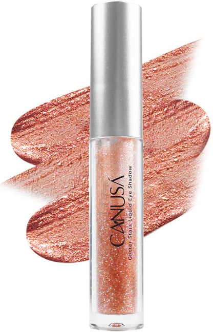 Liquid Glitter Eyeshadow | Long Lasting | Liquid-Type | Quick-Drying | Glitter Eyeshadow That Shimmers like Shattered Glass in Every Angle | 2G/0.07 Fl Oz (Orange)