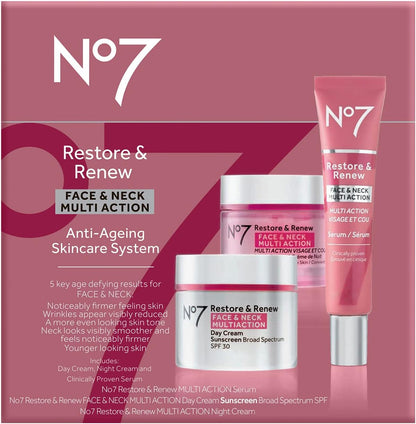 Restore & Renew Face & Neck Multi Action Skincare System, Pack of 1