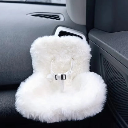 Labubu Car Safety Seat For 15-17cm Mini Plush Idol Doll Air Outlet Aromatherapy Car Ornament Gifts Car Interior Decoration
