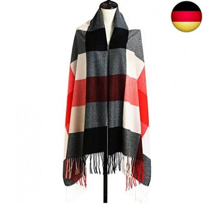 HYUET Winter Pashmina Schal Schal Damen Plaid Elegant Lange Weiche Warme