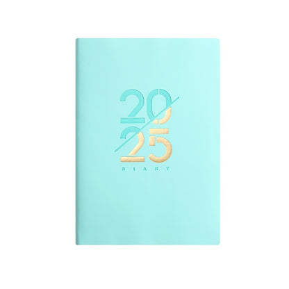 2025 Soft Leather A5 Daily Plan Schedule Book