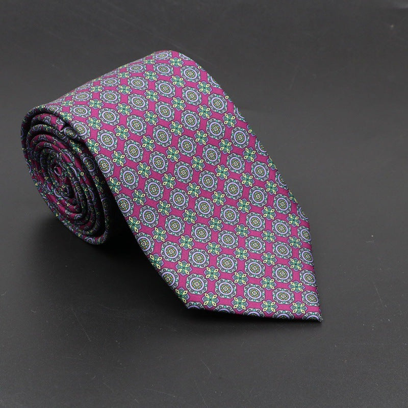 Super Soft Bohemian Silk Ties Men's Fashion 75mm Necktie